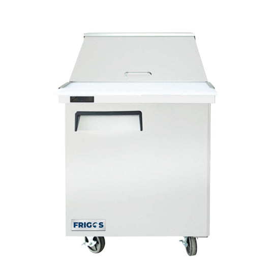 Frigos FGA-SPT-12P-28-MT 28" One Door Mega Top Refrigerator Sandwich Prep Table (12) 1/6 Size Pans - FGA-SPT-12P-28-MT