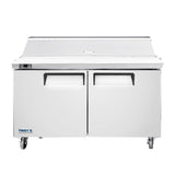 Frigos  48" Two Door Refrigerated Sandwich Prep Table (12) 1/6 size pans - FGA-SPT-12P-48