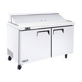 Frigos  48" Two Door Refrigerated Sandwich Prep Table (12) 1/6 size pans - FGA-SPT-12P-48
