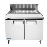 Frigos  48" Two Door Refrigerated Sandwich Prep Table (12) 1/6 size pans - FGA-SPT-12P-48