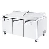 Frigos  73" Three Door Refrigerated Sandwich Prep Table (18) 1/6 size pans - FGA-SPT-18P-73
