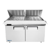 Frigos FGA-SPT-24P-60-MT 60" Two Door Mega Top Refrigerator Sandwich Prep Table (24) 1/6 size pans - FGA-SPT-24P-60-MT