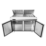 Frigos FGA-SPT-24P-60-MT 60" Two Door Mega Top Refrigerator Sandwich Prep Table (24) 1/6 size pans - FGA-SPT-24P-60-MT