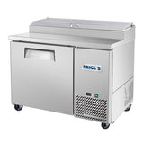Frigos Pizza Prep Table Refrigerator 44" Width 1 Door Frigos FG-PZPT-44 with Aluminum Interior with 304 Stainless Steel Floor - FG-PZPT-44