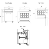 Frigos FG-SWPT-29 Prep Table, 29" 1-Door, SS Floor