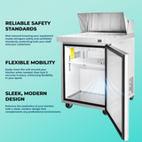 Frigos FG-SWPT-29 Prep Table, 29" 1-Door, SS Floor