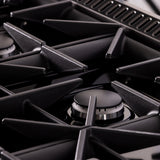 Kucht 48" 8 Burner Double Oven Natural Gas Dual Fuel Range in Titanium Stainless Steel with Digital Thermo - KXD48stat