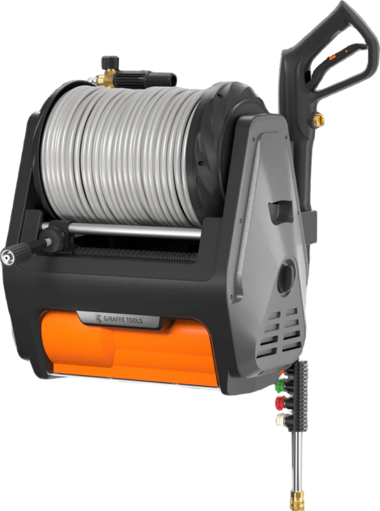 Giraffe Tools Grandfalls Retractable Pressure Washer PRO 1.6 GPM 3300 PSI New - HP174-G30