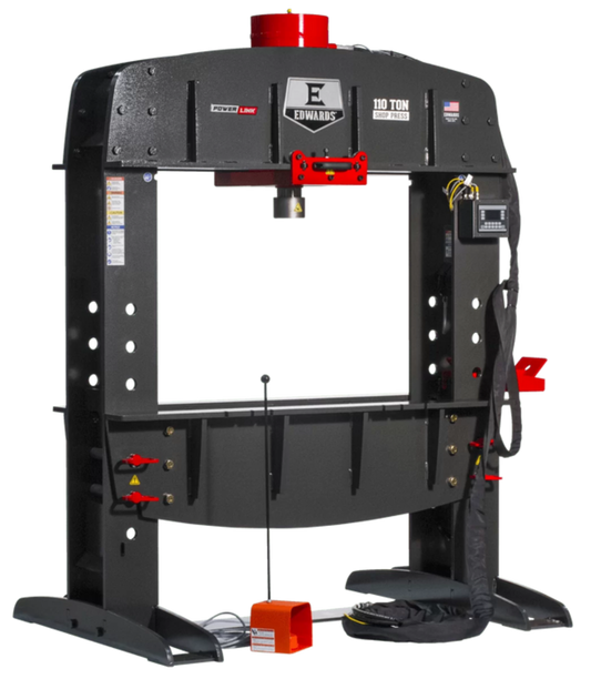 EDWARDS 110 Ton Shop Press w/ PLC & Portable Power Unit 1 Phase, 230V -  HAT9060