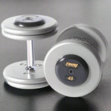 iDeal Troy HFD-R Pro Style Hammer-tone Gray Dumbbell Sets Rubber End Caps - HFD-005-025R