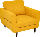 Costway Single Sofa Modern Upholstered Fabric Accent Armchair with Solid Wood Frame New - HV10186WL-22NY