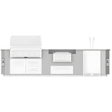 Hestan 12-Foot Outdoor Living Suite with Cutout for Power Burner