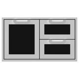Hestan 36-Inch Double Drawer and Storage Door Combination - AGSDR36-SS