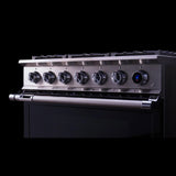 Hestan 36 Inch 5 Burner Smart Dual Fuel Range - KRDS365-NG-YW