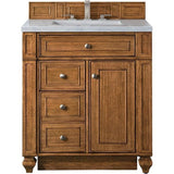 James Martin Vanities Bristol Collection 30 in. Single Vanity in Saddle Brown with Countertop Options - 157-V30-SBR-3AF