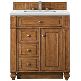 James Martin Vanities Bristol Collection 30 in. Single Vanity in Saddle Brown with Countertop Options - 157-V30-SBR-3AF