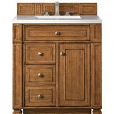 James Martin Vanities Bristol Collection 30 in. Single Vanity in Saddle Brown with Countertop Options - 157-V30-SBR-3AF