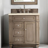 James Martin Vanities Bristol Collection 30 in. Single Vanity in Whitewashed Walnut with Countertop Options - 157-V30-WW-3CBL