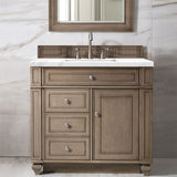 James Martin Vanities Bristol Collection 36 in. Single Vanity in Whitewashed Walnut with Countertop Options - 157-V36-WW-3AF