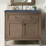 James Martin Vanities Chicago Collection 36 in. Single Vanity in Whitewashed Walnut with Countertop Options - 305-V36-WWW-3AF