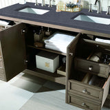James Martin Vanities Chicago Collection 60 in. Double Vanity in Whitewashed Walnut with Countertop Options - 305-V60D-WWW-3AF