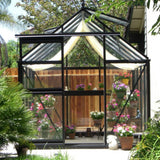 Janssens | 8x10x8 ft Junior Victorian J-VIC 23 Glass Greenhouse Kit With 4mm Tempered Glass Glazing - J-VIC-23