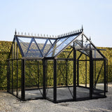 Janssens | 10x13x8 ft Junior Orangerie Glass Greenhouse Kit With 4mm Tempered Glass Glazing - J-ORA