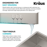 KRAUS Kore Dual Tier 57" Undermount Workstation 16 Gauge Single Bowl Kitchen Sink