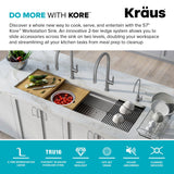 KRAUS Kore Dual Tier 57" Undermount Workstation 16 Gauge Single Bowl Kitchen Sink