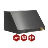 Kucht Professional 36" Wall Mount Range Hood 900 CFM in Titanium Stainless Steel - KRH363A-C