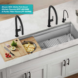 KRAUS Kore Dual Tier 57" Undermount Workstation 16 Gauge Single Bowl Kitchen Sink