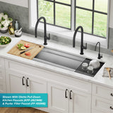 KRAUS Kore Dual Tier 57" Undermount Workstation 16 Gauge Single Bowl Kitchen Sink