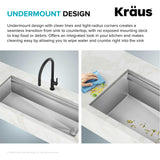 KRAUS Kore Dual Tier 57" Undermount Workstation 16 Gauge Single Bowl Kitchen Sink
