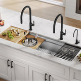 KRAUS Kore Dual Tier 57" Undermount Workstation 16 Gauge Single Bowl Kitchen Sink