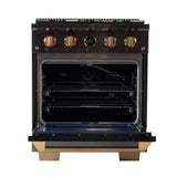 Kucht 30" 4.2 cu. ft. 4 Burner Natural Gas Dual Fuel Range in Titanium Stainle - KXD30