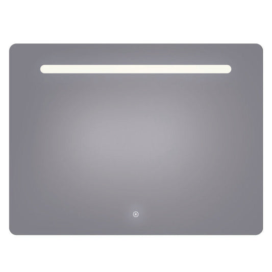 Arpella - Florence 48x36 Contemporary Lighted Mirror with Memory Dimmer and Defogger - LEDOLM4836