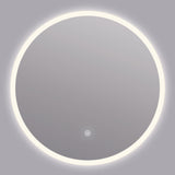 Arpella - Eva 30x30 Round Perimeter Lighted Mirror with Memory Dimmer and Defogger - LEDRD3030