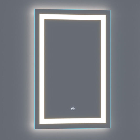 Arpella - Lumina 24 in. x 36 in. LED Lighted Vanity Mirror with Built-In Dimmer and Anti-Fog Feature - LEDSM2024