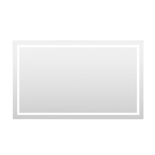 Arpella - Miramar 60x36 Lighted Mirror with Dimmer and Defogger, Wall Switch Direct - LEDWSM6036