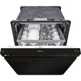 LG 24 in. Front Control Dishwasher with QuadWash and 3rd Rack in Smooth Black (LDFN4542B)