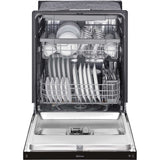 LG 24 in. Front Control Dishwasher with QuadWash and 3rd Rack in Smooth Black (LDFN4542B)
