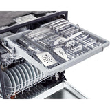 LG 24 in. Front Control Dishwasher with QuadWash and 3rd Rack in Smooth Black (LDFN4542B)