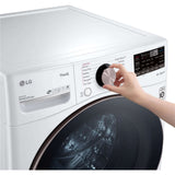 LG 27 In. 4.5-Cu. Ft. Front Load Washer with Steam Technology in White (WM4000HWA)