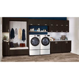 LG 27 In. 4.5-Cu. Ft. Front Load Washer with Steam Technology in White (WM4000HWA)