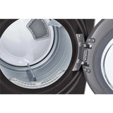 LG 27 In. 7.4-Cu. Ft. Front Load Electric Dryer with TurboSteam and Built-In Intelligence in Black Steel (DLEX4000B)
