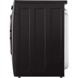 LG 27 In. 7.4-Cu. Ft. Front Load Electric Dryer with TurboSteam and Built-In Intelligence in Black Steel (DLEX4000B)