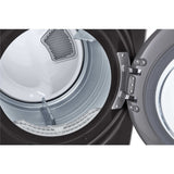 LG 27 In. 7.4-Cu. Ft. Front Load Electric Dryer with TurboSteam and Built-In Intelligence in Black Steel (DLEX4000B)