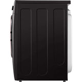 LG 27 In. 7.4-Cu. Ft. Front Load Electric Dryer with TurboSteam and Built-In Intelligence in Black Steel (DLEX4000B)