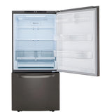 LG 33 in. Bottom Freezer Refrigerator in Black Stainless Steel 26 Cu. Ft. (LRDCS2603D)
