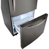 LG 33 in. Bottom Freezer Refrigerator in Black Stainless Steel 26 Cu. Ft. (LRDCS2603D)